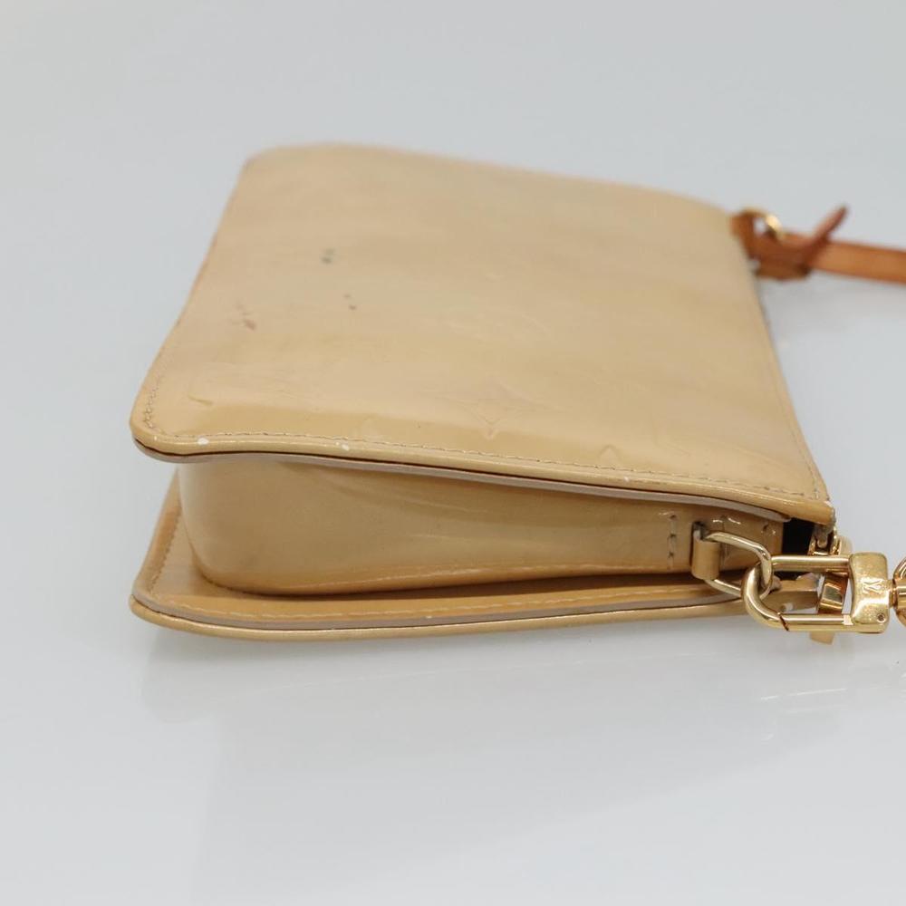 LOUIS VUITTON Monogram Vernis Lexington Pouch Beige M91010 LV Auth 136715 - Picture 4 of 16